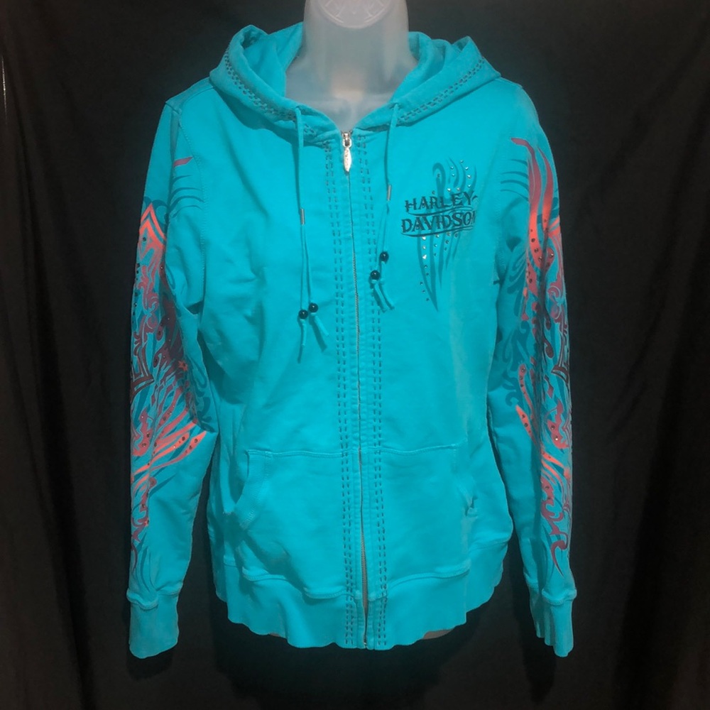 Harley Davidson Full Zip with Hood Sweatshirt